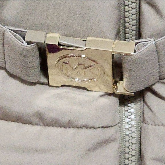 Michael Kors tan Taupe long puffer coat faux fur trim plus size 3X NEW!!! - Picture 9 of 14